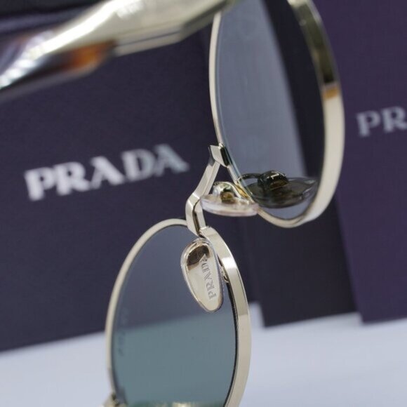 Final Price! Prada PR65ZS ZVN70L Gold Green Sunglasses - Picture 9 of 13